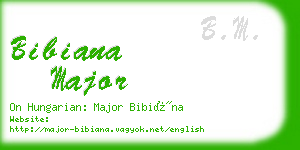bibiana major business card
